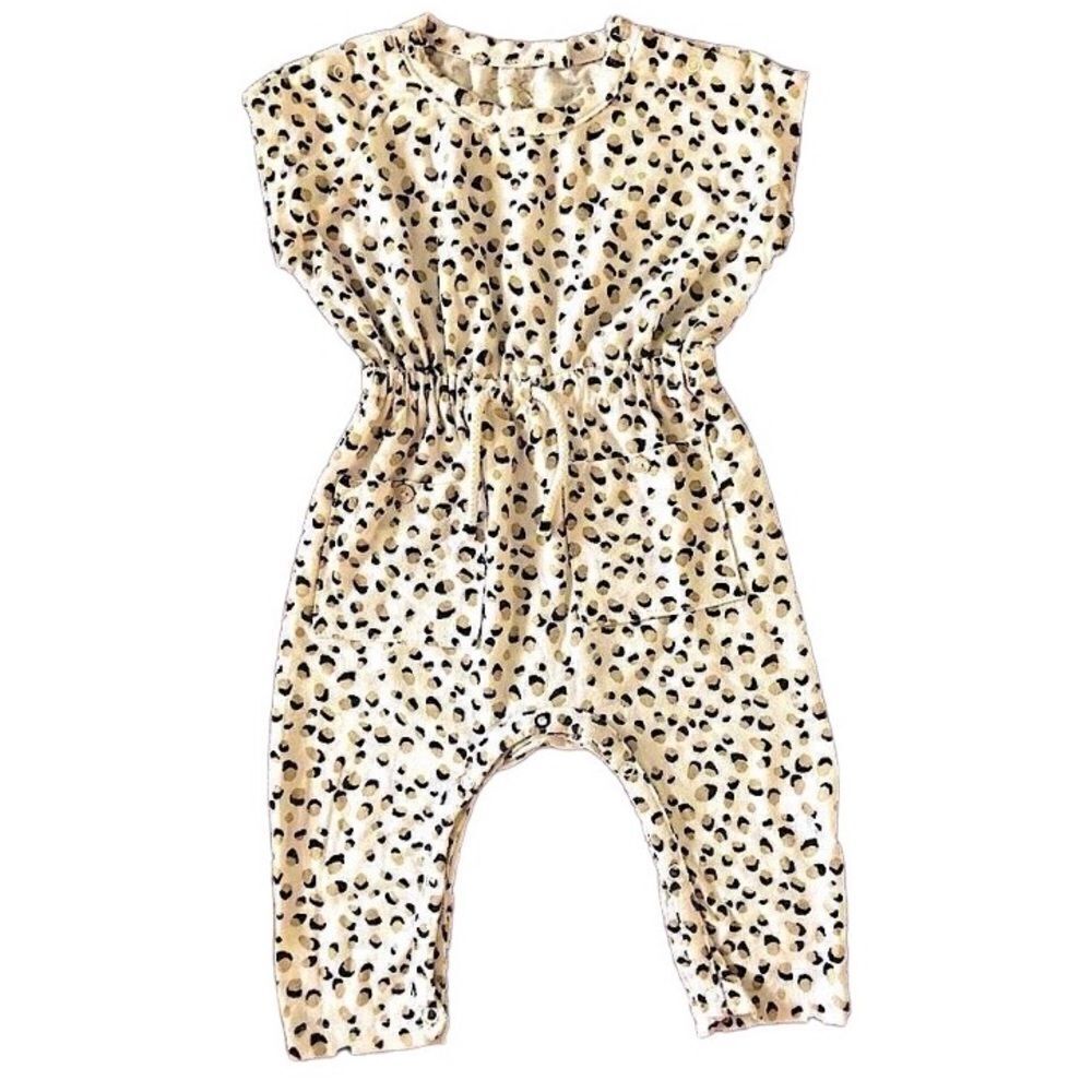 💕5️⃣for 25👶TODDLERS👶 Jessica Simpson toddlers leopard romper sz 6/9m